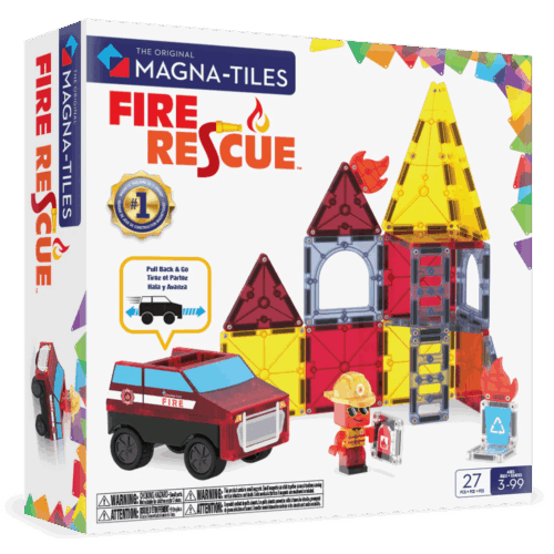 magna tiles fire station 27 piece