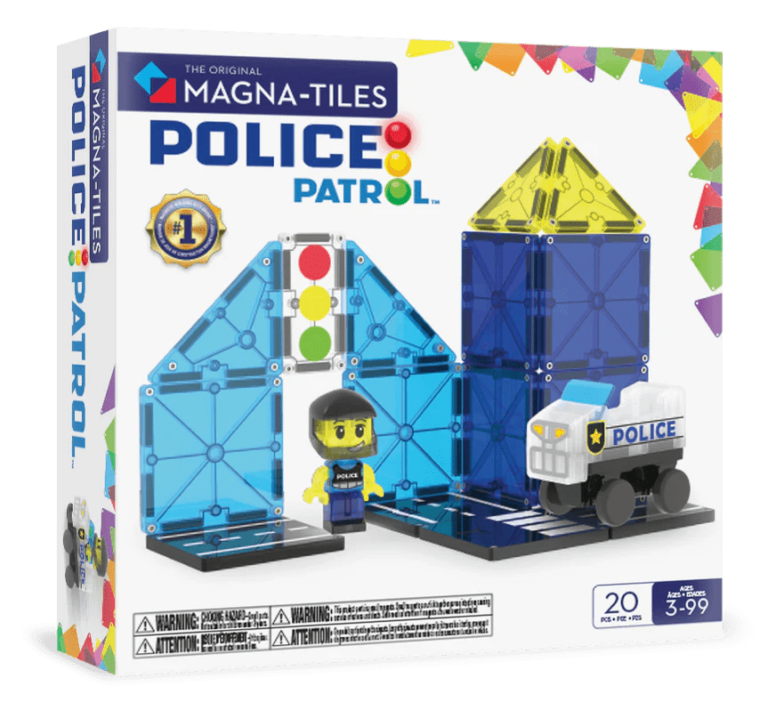 magna tiles police station 20 piece