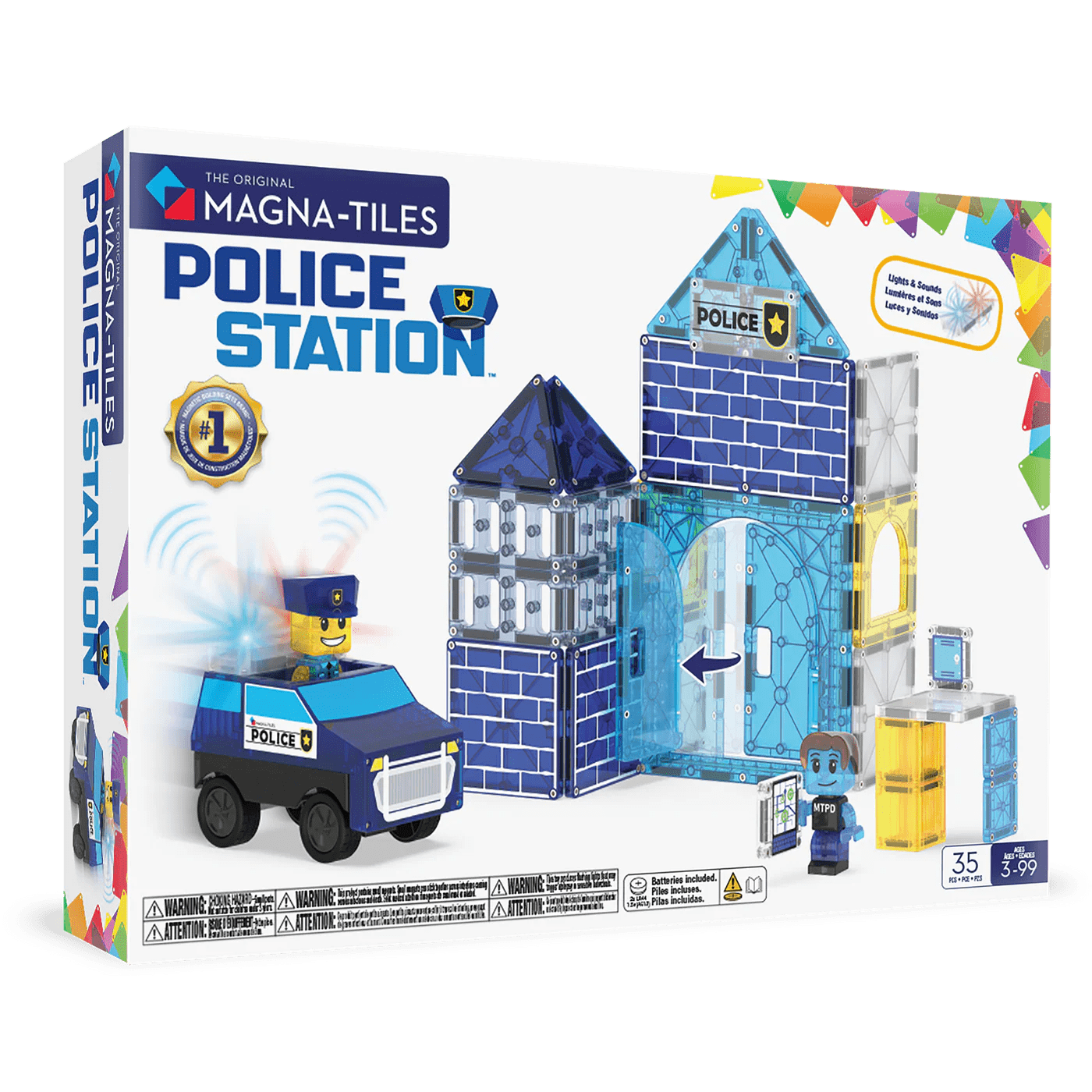 magna tiles police station 35 piece