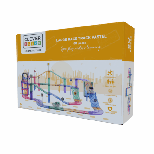cleverclixx race track pastel 80 piece