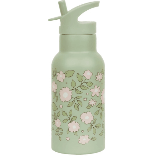 rvs drinkfles bloesems salie groen 350ml