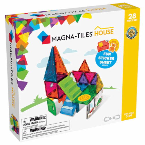 magna tiles clear colours house set 28 piece