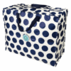 jumbo bag navy on white spots