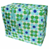 jumbo bag blue and green daisy