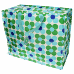 jumbo bag blue and green daisy