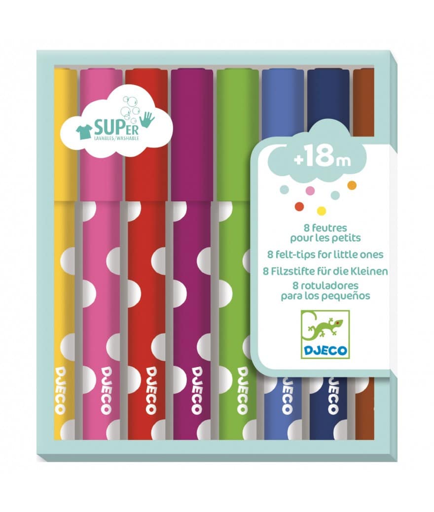 8 viltstiften uitwasbaar