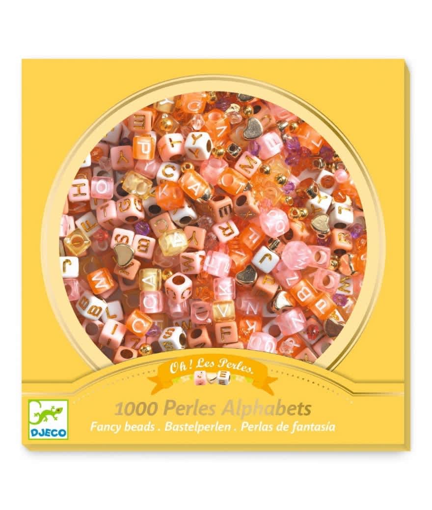 alfabet kralen, goud