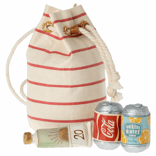 maileg bag with beach essentials