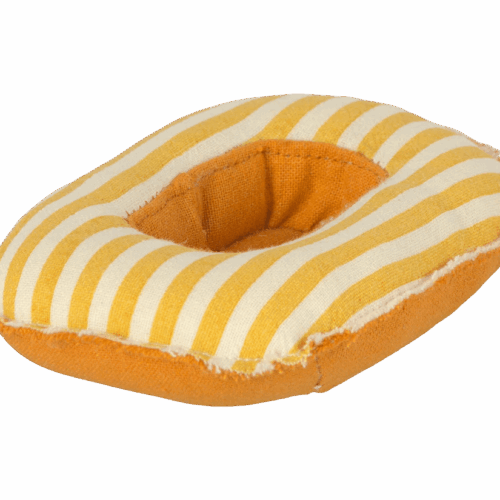 maileg rubber boat, small mouse yellow