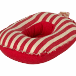 maileg rubber boat, small mouse red stripe