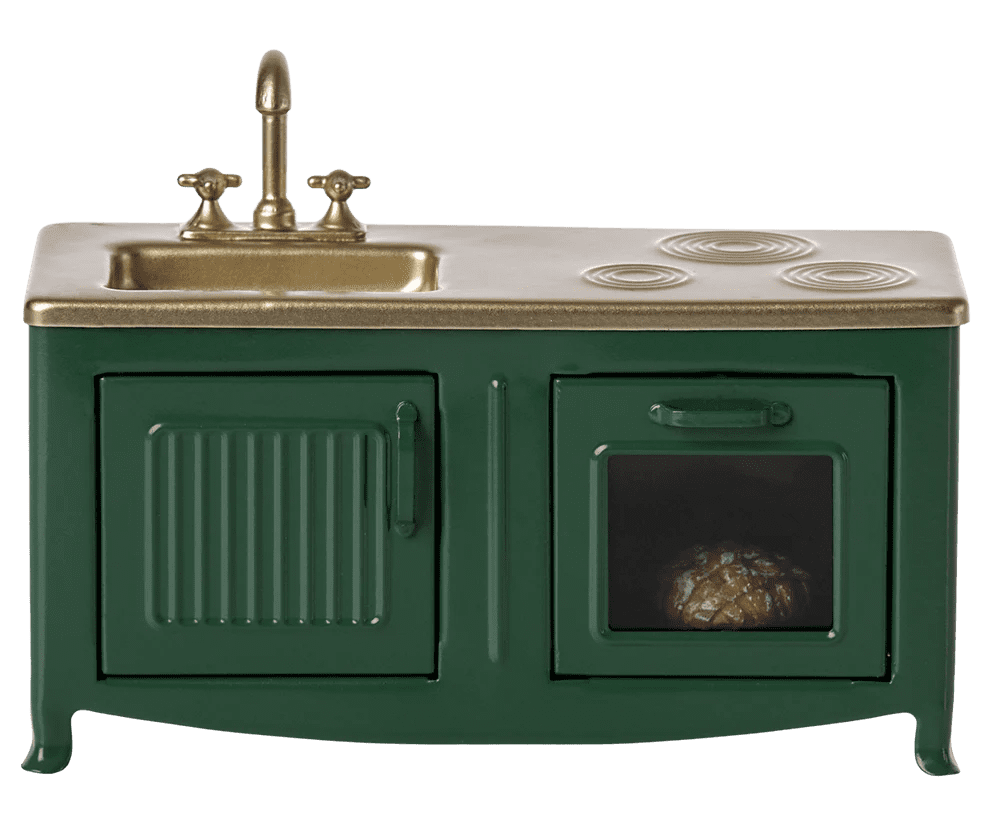 maileg kitchen, mouse dark green
