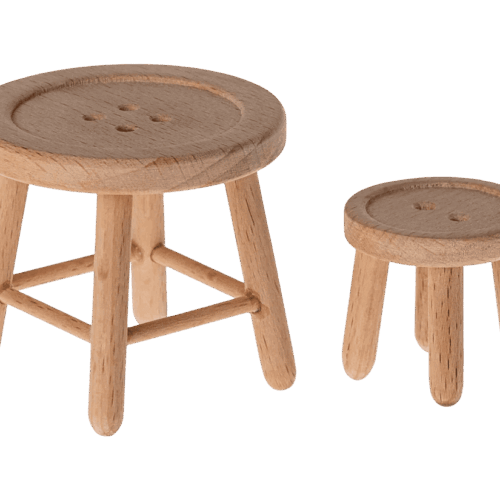 maileg table and stool set, mouse