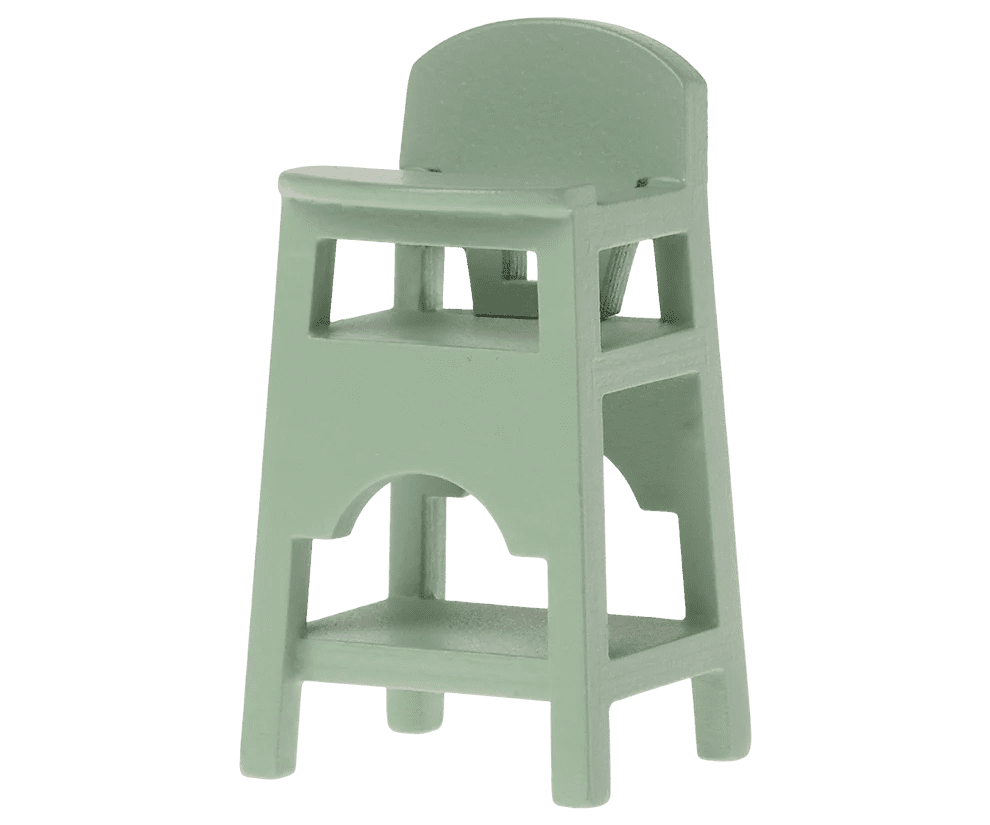 maileg high chair, mouse mint
