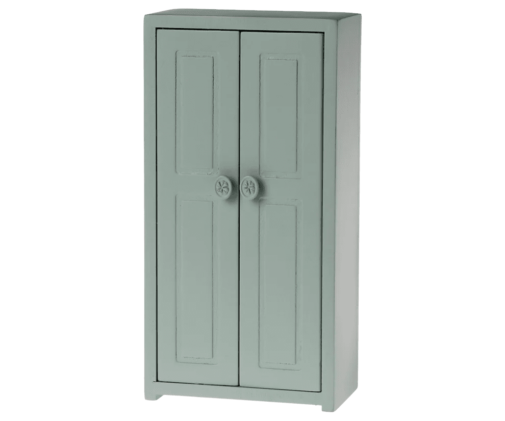 maileg closet, mouse soft blue