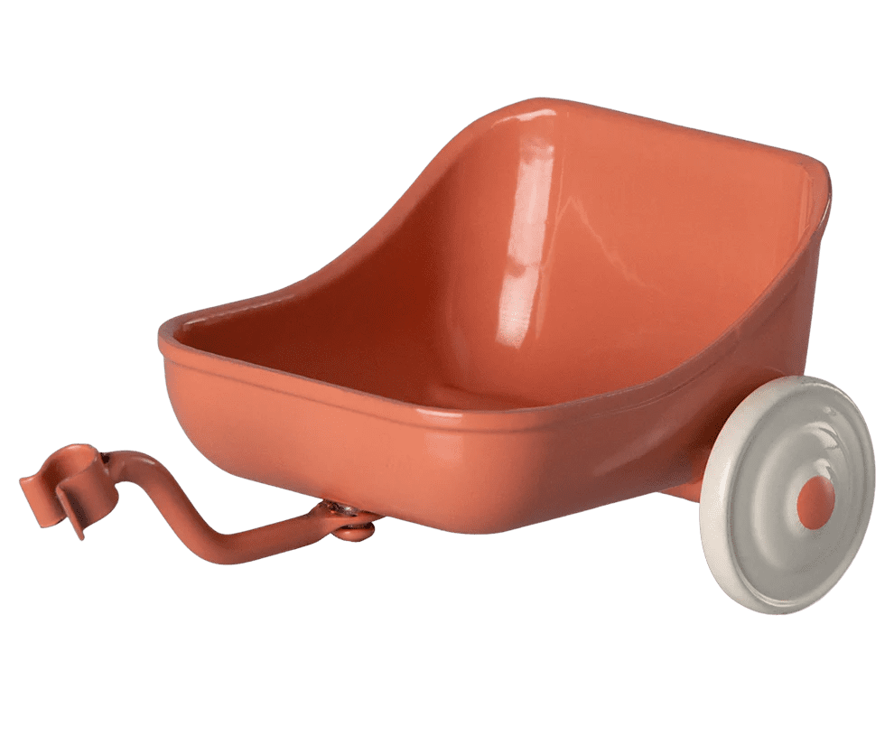 maileg tricycle hanger, mouse coral