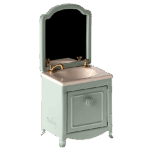 maileg sink dresser with mirror, mint