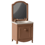 maileg sink dresser with mirror, dark powder