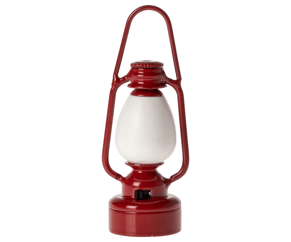 maileg vintage lantern with light, mouse red