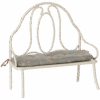 maileg vintage bench, miniature off white
