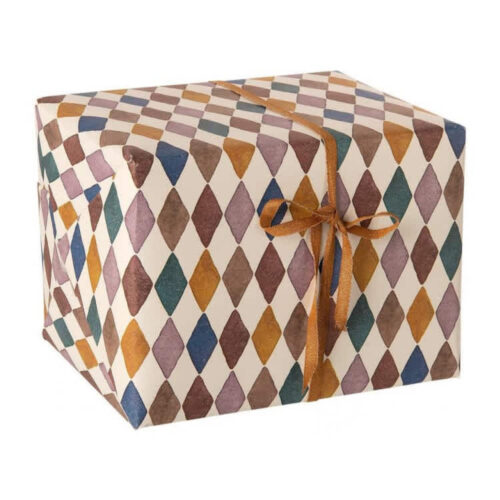 maileg giftwrap, harlequin 10m