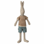 maileg rabbit size 3, classic knitted shirt and shorts 47cm