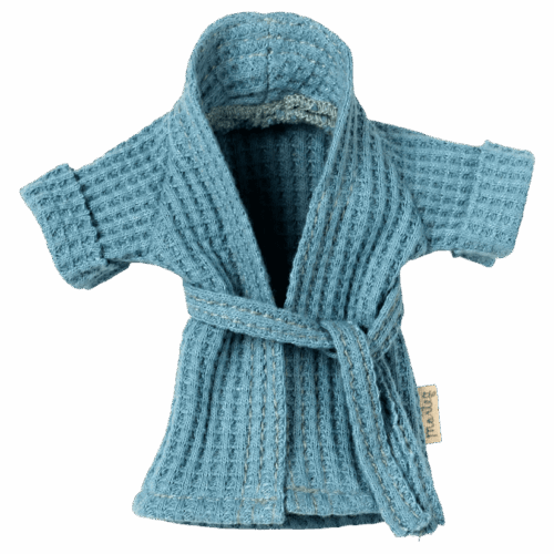 maileg bathrobe dad mouse dusty blue