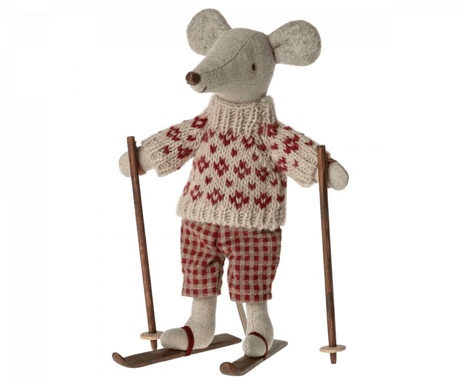 maileg winter mouse with ski set, mum
