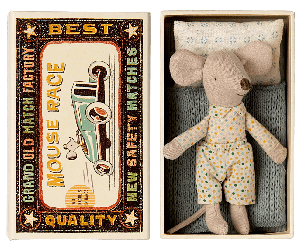 maileg little brother mouse in matchbox