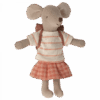 maileg tricycle mouse, big sister coral