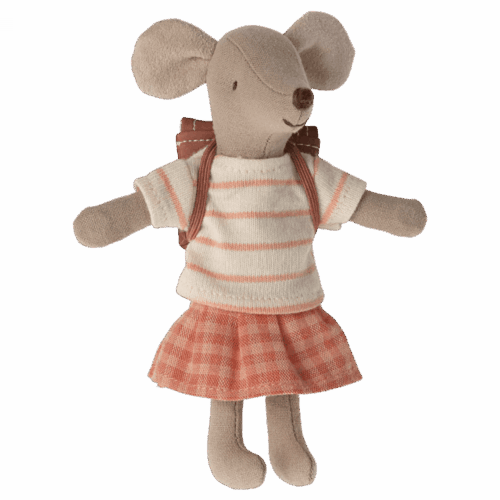maileg tricycle mouse, big sister coral