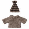 maileg knitted sweater and hat big brother mouse