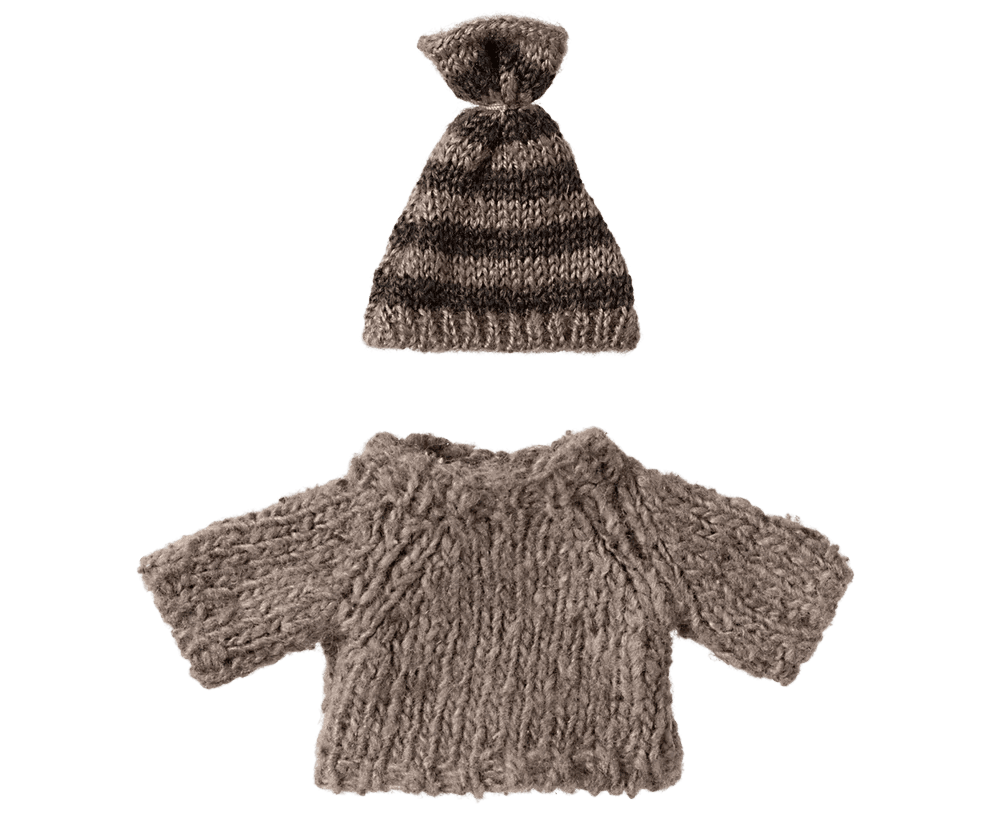 maileg knitted sweater and hat big brother mouse