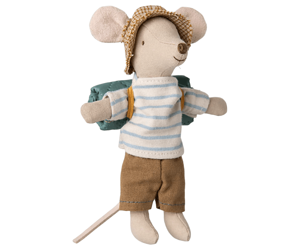 maileg hiker mouse, big brother stripes