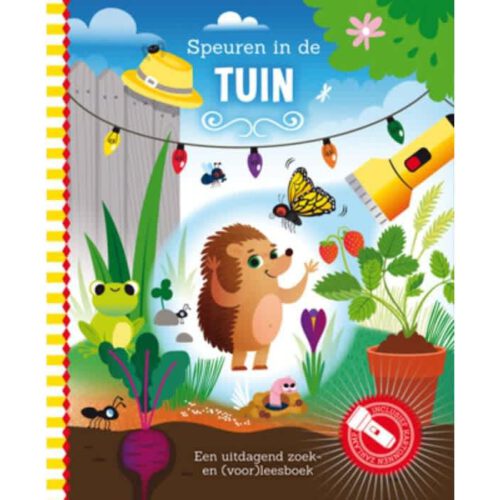 zaklampboek speuren in de tuin