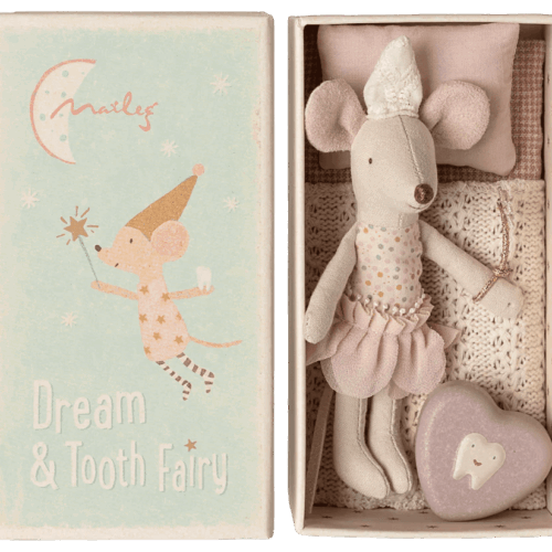 maileg tandenfee muis, kleine zus in luciferdoos