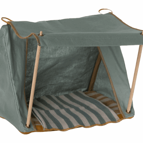 maileg happy camper tent, mouse green