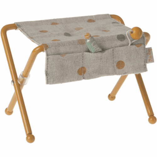maileg nursery table, baby mouse ocher