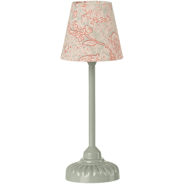 maileg vintage floor lamp with light, mouse mint