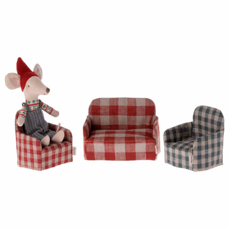maileg couch, mouse, christmas