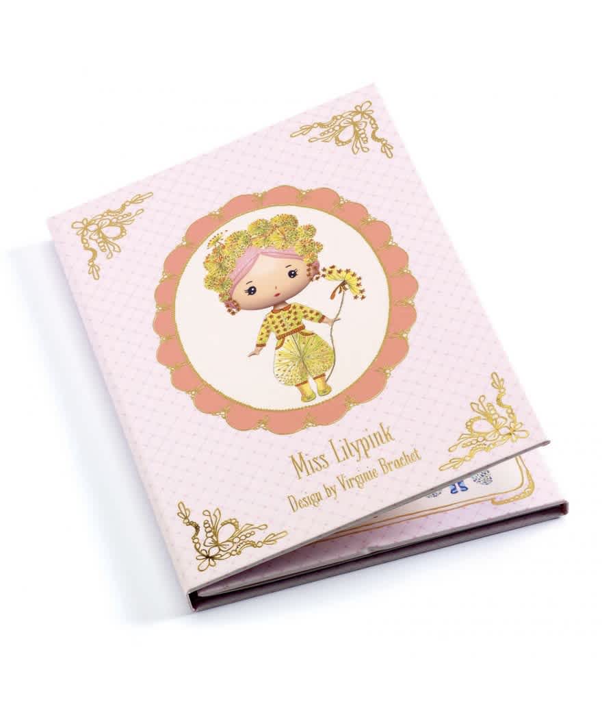 djeco tinyly miss lilypink stickers herbruikbaar