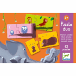 djeco puzzel duo mama en baby dieren