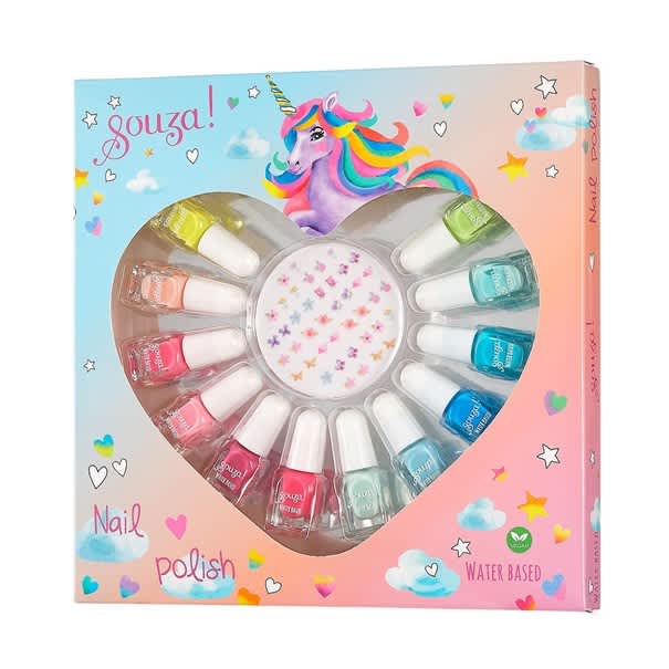 souza! nagellak cadeauset (12 kleuren + nagelstickers)