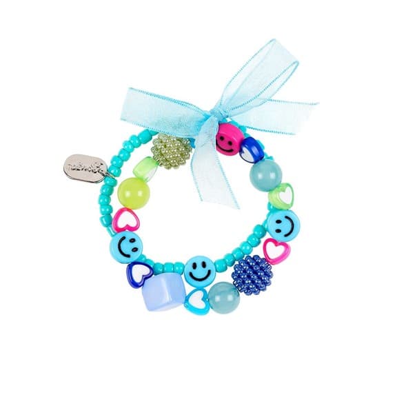 souza! armbandje charlena smiley blauw