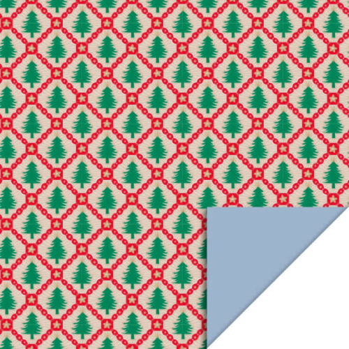 x mas tree check red blue 70cmx3mtr consumentenrol inpakpapier