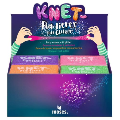 kneedgum glitter 4 assorti