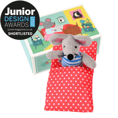 mouse soft toy in a little box mouse in a house