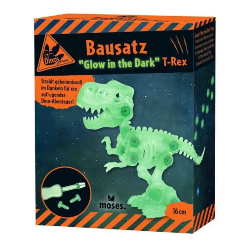 glow in the dark t rex bouwpakket