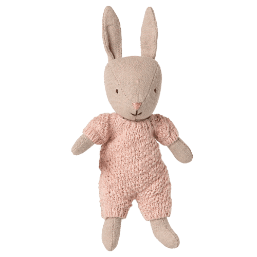 maileg rabbit, micro sand rose knitted suit