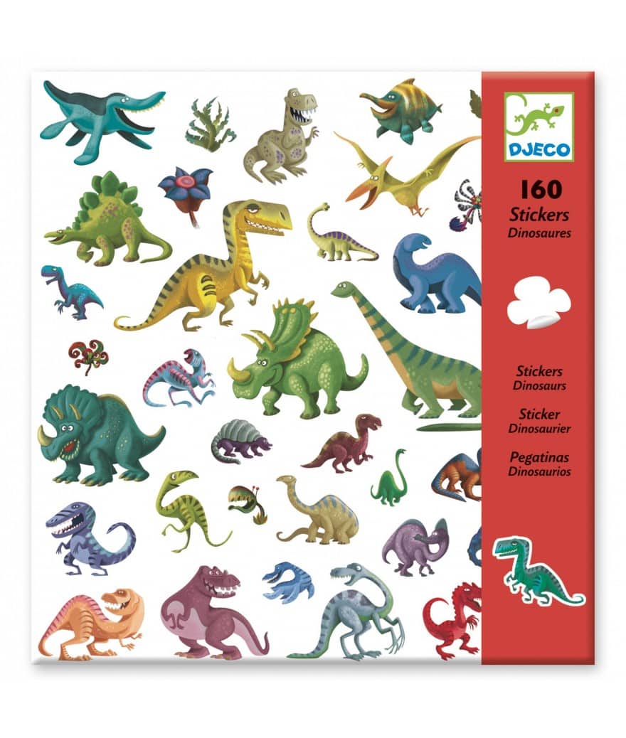 djeco papieren stickers dinosaurussen