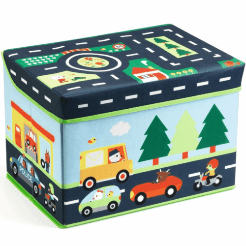 djeco zitje speelgoedkist circuit